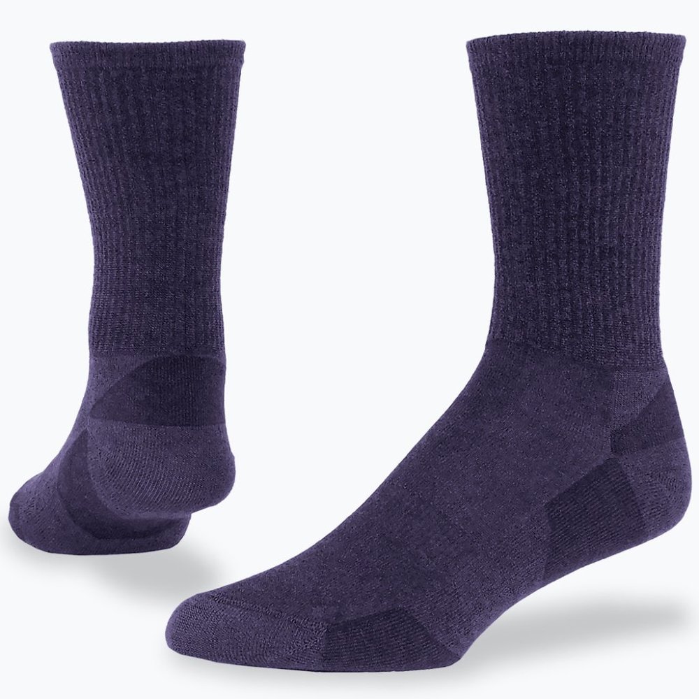 Maggie's Organics Purple Mountain Hiker Wool Crew Socks